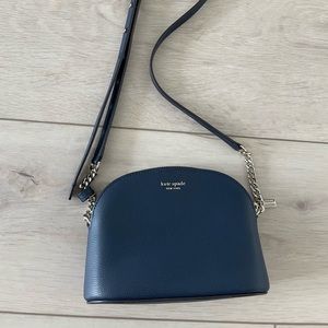 Kate Spade "Spencer" Small Navy Blue Dome Crossbody Bag. Excellent Condition!